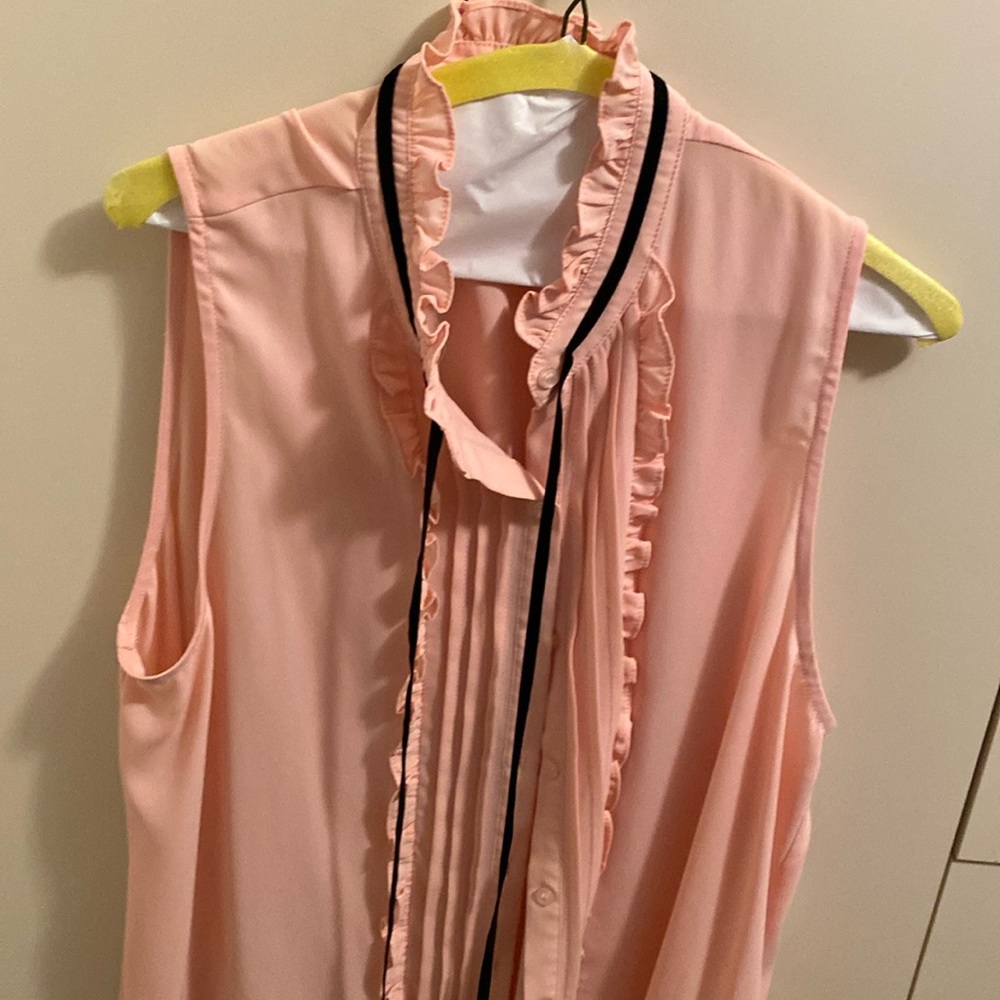 Blush work sleeveless blouse with beautiful details
